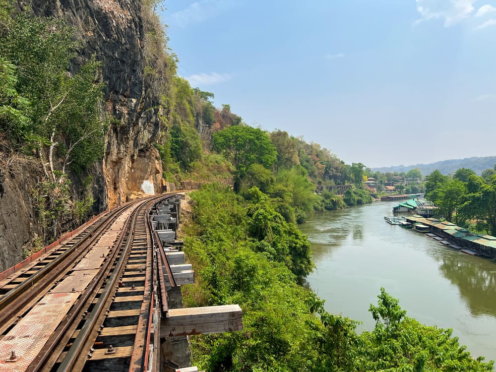 Death Railway bridge in Thailand.